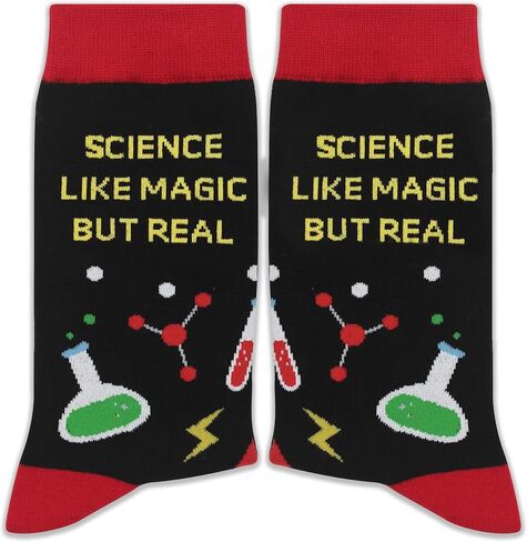 جوارب Science Magic Real، زوج واحد، هدية لمحبي العلوم، والمعلم، والطلاب، وعيد الميلاد in Kuwait