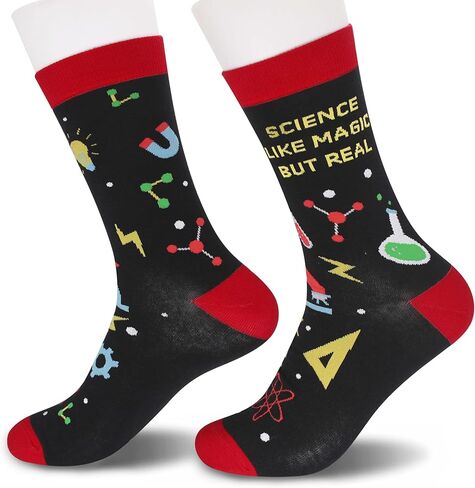 جوارب Science Magic Real، زوج واحد، هدية لمحبي العلوم، والمعلم، والطلاب، وعيد الميلاد in Kuwait