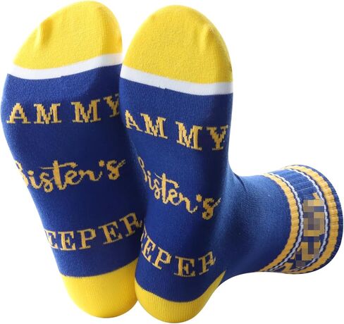 PWHAOO 1 Pair Sorority Sister Gift I Am My Sister's Keeper Socks Sorority Inspired Socks Sisterhood Gift in Saudi Arabia