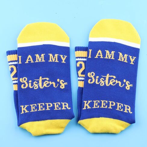 PWHAOO 1 Pair Sorority Sister Gift I Am My Sister's Keeper Socks Sorority Inspired Socks Sisterhood Gift in Saudi Arabia