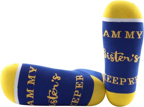 PWHAOO 1 Pair Sorority Sister Gift I Am My Sister's Keeper Socks Sorority Inspired Socks Sisterhood Gift in Saudi Arabia