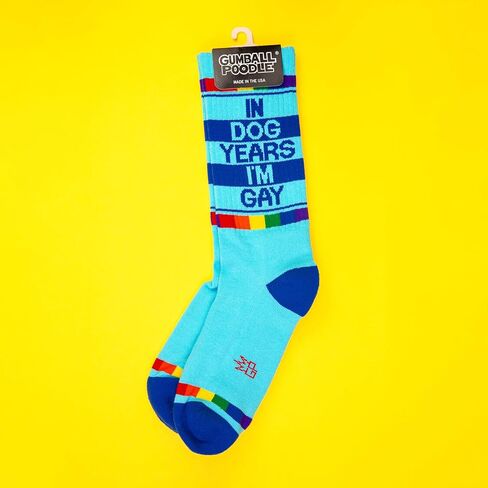 Gumball Poodle Novelty Gift Socks For Men, Women and Teens, Unisex Cute Crew Socks (Made in the USA) in Saudi Arabia