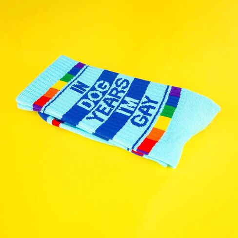 Gumball Poodle Novelty Gift Socks For Men, Women and Teens, Unisex Cute Crew Socks (Made in the USA) in Saudi Arabia