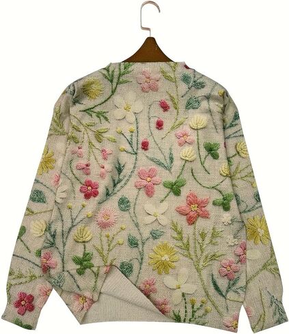 Women's Christmas Pullover Sweater Long Sleeve Oversized Printed Cute Crewneck Knitted Top 2026 Trendy Fashion in Saudi Arabia