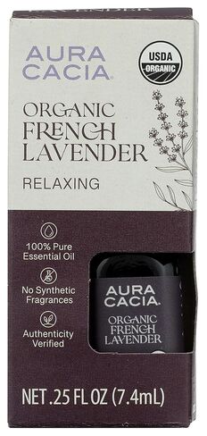 Aura Cacia Organic French Lavender Essential Oil, 0.25 Fz in Saudi Arabia