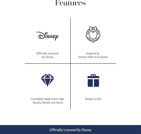 Jewelili Enchanted Disney Fine Jewelry Sterling Silver and 10K Yellow Gold with 1/5 CTTW. Black Diamonds and Garnet Evil Queen Ring in Saudi Arabia