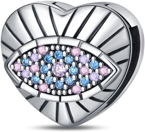 KUNSIR 925 Sterling Silver Clip-On Charm for Reflexions Mesh Bracelet Charm Bead fits Flat charm Bracelets Gift for Women（butterfly） in Kuwait