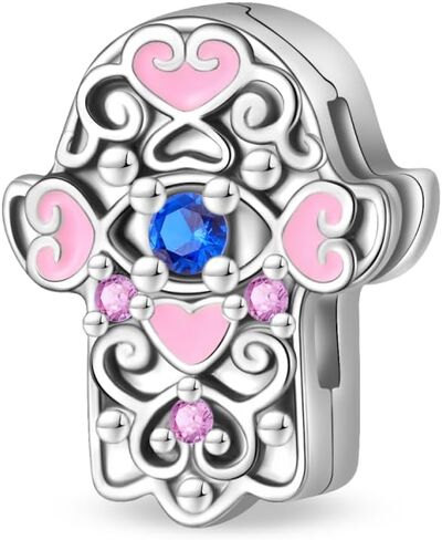 KUNSIR 925 Sterling Silver Clip-On Charm for Reflexions Mesh Bracelet Charm Bead fits Flat charm Bracelets Gift for Women（butterfly） in Kuwait