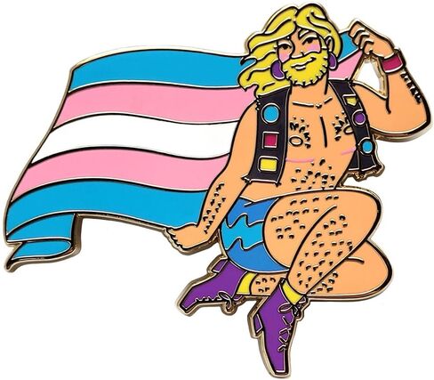 Pinsanity Trans Pride Flag Pin Up Boy المينا طية صدر السترة in Saudi Arabia