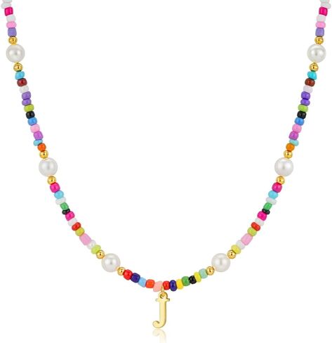 MOOHHAL COLLUTULLEULLEUL ORNELLACES for Girls - Pearl Deded Scoker Necklace for Women Teen Girl Colorful ، Trendy Personalized Gifts Oirt in Kuwait