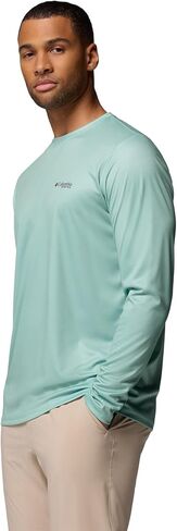 Columbia Mens Terminal Tackle PFG Fish Flag Long Sleeve, Misty Jade/Dusty Purple, Medium in Saudi Arabia