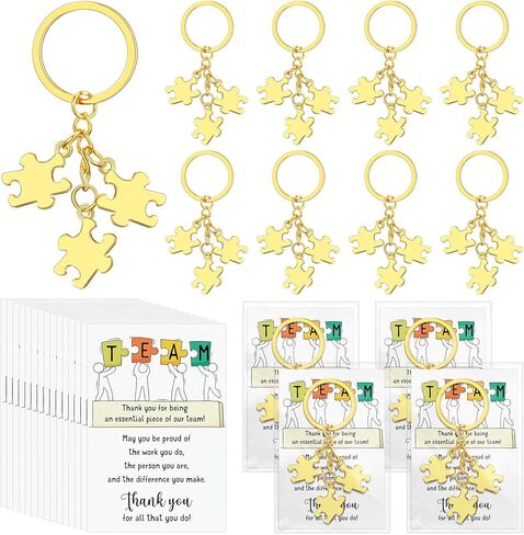 Ecally Employee Appreciation Gift Team Keychain Thank You Card Bag Christmas Gift for VBS Volunteer Worker ASD RBT Favor in Saudi Arabia