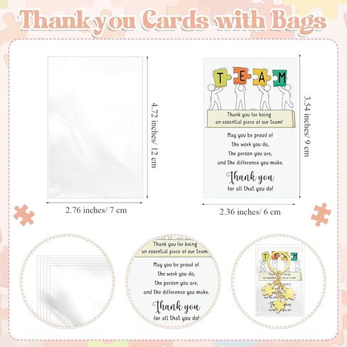 Ecally Employee Appreciation Gift Team Keychain Thank You Card Bag Christmas Gift for VBS Volunteer Worker ASD RBT Favor in Saudi Arabia