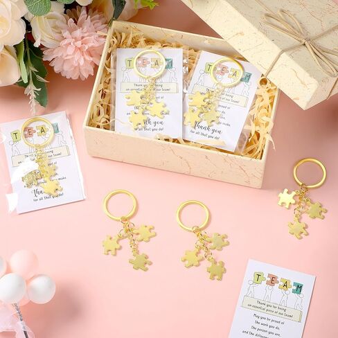 Ecally Employee Appreciation Gift Team Keychain Thank You Card Bag Christmas Gift for VBS Volunteer Worker ASD RBT Favor in Saudi Arabia