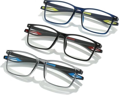3 Pack Sports Myopia Glasses For Men, Nearsighted Short-Sighted Driving Eyeglasses For Distance in Saudi Arabia