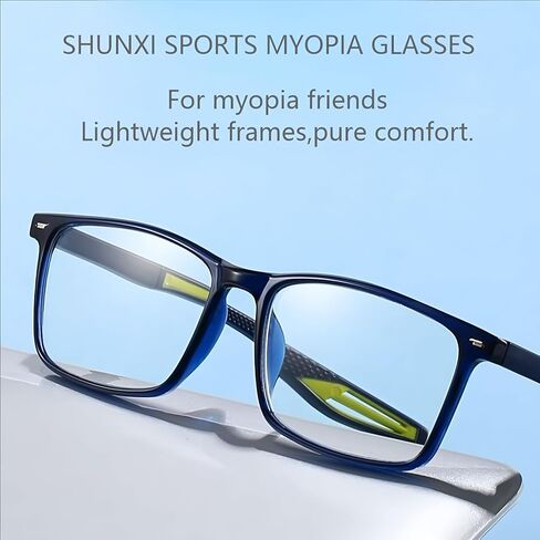 3 Pack Sports Myopia Glasses For Men, Nearsighted Short-Sighted Driving Eyeglasses For Distance in Saudi Arabia