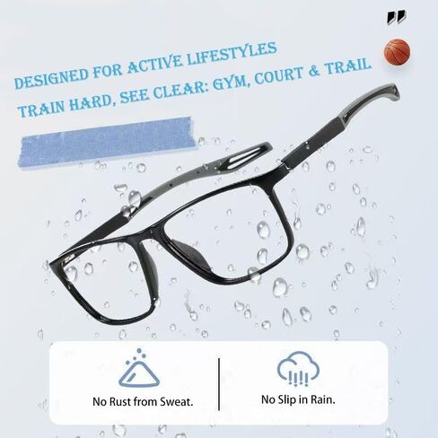 3 Pack Sports Myopia Glasses For Men, Nearsighted Short-Sighted Driving Eyeglasses For Distance in Saudi Arabia