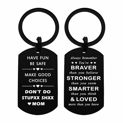 Viayen Christmas for Son Gifts from Mom, Funny Son Birthday Valentines Day Graduation Easter Keychain from Mom in Saudi Arabia