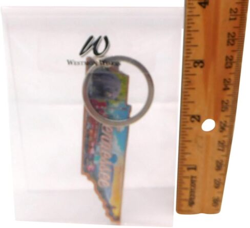 Westmon Works Tennessee Keychain Metal Key Ring Volunteer State Map with Bear Image Souvenir Gift in Saudi Arabia