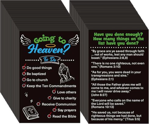 200 Pcs Gospel Tract Card Salvation Cards Pocket Holy Postcard Prayer Postcards Christian Inspirational Bible Verses Bookmark for Christian Gift(Jesus Paid It All) in Kuwait