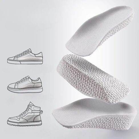 1 Pair Height Increasing Insoles Invisible Lift Pads with Arch Support Cushioned Breathable Foam Half Pad Design for Casual, Sports, Work, 2.5cm in Saudi Arabia