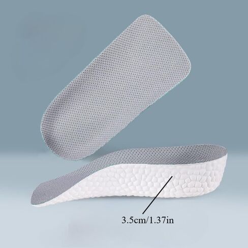 1 Pair Height Increasing Insoles Invisible Lift Pads with Arch Support Cushioned Breathable Foam Half Pad Design for Casual, Sports, Work, 2.5cm in Saudi Arabia