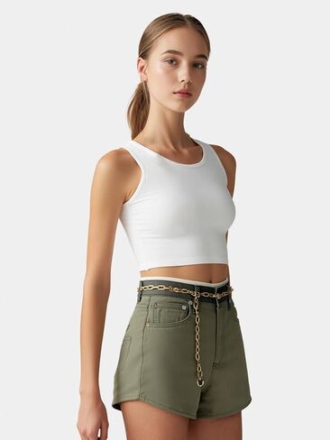 Bi&Yamigeo Paperclip Chain Belt for Women Adjustable Gold Metal Paper Clip Link Waist Chain One Size, 48 Inch Length in Saudi Arabia