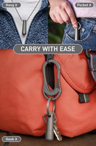 KEEPO LINK Medicine Pill Organizer 2-Compartment with Key Ring, Small Keychain Pill Holder Waterproof Pill Case Container for Men & Women (Gunmetal Grey) in Kuwait