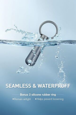 KEEPO LINK Medicine Pill Organizer 2-Compartment with Key Ring, Small Keychain Pill Holder Waterproof Pill Case Container for Men & Women (Gunmetal Grey) in Kuwait