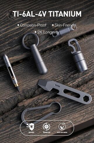 KEEPO LINK Medicine Pill Organizer 2-Compartment with Key Ring, Small Keychain Pill Holder Waterproof Pill Case Container for Men & Women (Gunmetal Grey) in Kuwait