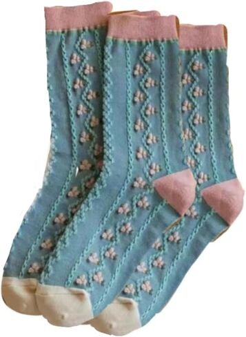 Forest Flower Socks Tulip Print Versatile and Comfortable Mid-Length Tube Pile Perfect for Spring & Summer in Saudi Arabia