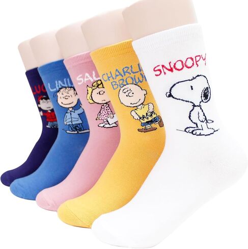 The Peanuts Snoopy Women and teen girls Licensed Socks Collection Socksense (Name_5pairs) in Saudi Arabia