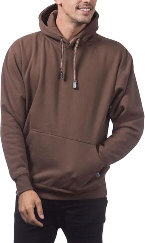 Pro Club Men's Heavyweight Pullover Hoodie (13oz), Brown, X-Large in Saudi Arabia