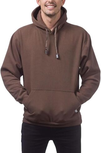 Pro Club Men's Heavyweight Pullover Hoodie (13oz), Brown, X-Large in Saudi Arabia