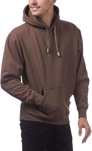 Pro Club Men's Heavyweight Pullover Hoodie (13oz), Brown, X-Large in Saudi Arabia
