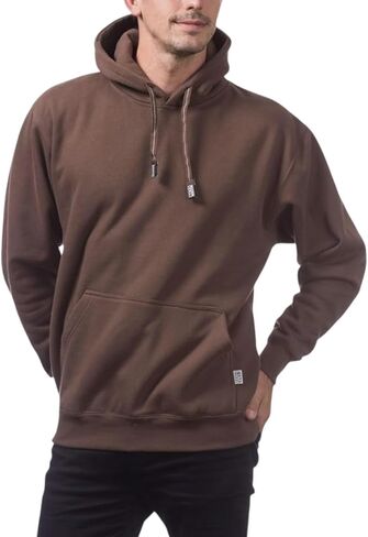 Pro Club Men's Heavyweight Pullover Hoodie (13oz), Brown, X-Large in Saudi Arabia