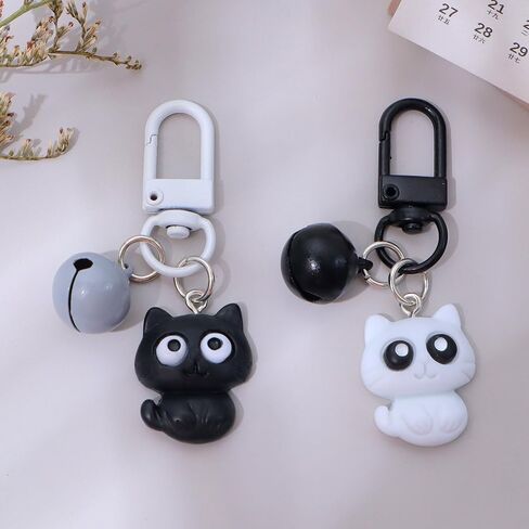 2Pcs Stylish Cat Pendant Keychain, Charm Key Ring for Keys Backpack Decoration Handbag, Fashion Accessory for Women, Couples Gift, Girls' Purse Charm in Saudi Arabia