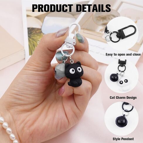 2Pcs Stylish Cat Pendant Keychain, Charm Key Ring for Keys Backpack Decoration Handbag, Fashion Accessory for Women, Couples Gift, Girls' Purse Charm in Saudi Arabia