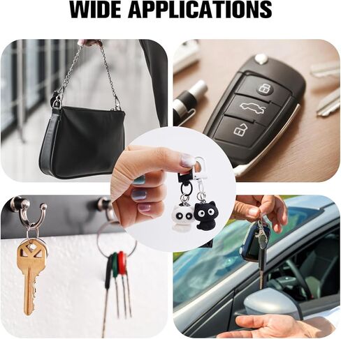 2Pcs Stylish Cat Pendant Keychain, Charm Key Ring for Keys Backpack Decoration Handbag, Fashion Accessory for Women, Couples Gift, Girls' Purse Charm in Saudi Arabia