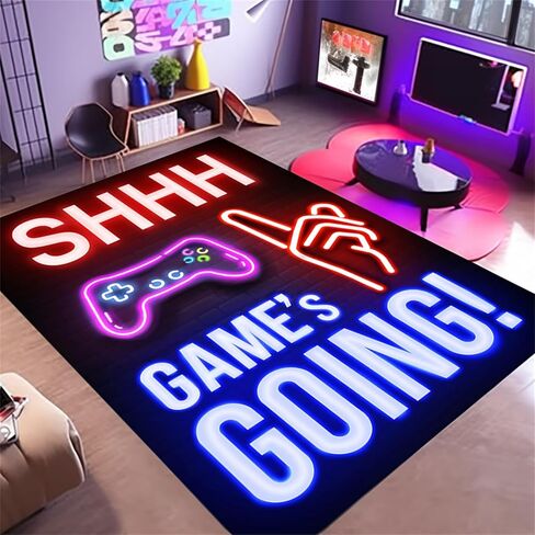Gaming Rug for Room,3'x5' Non Slip Cool Gamer Rugs for Bedroom Livingroom Game Room Decor in Saudi Arabia