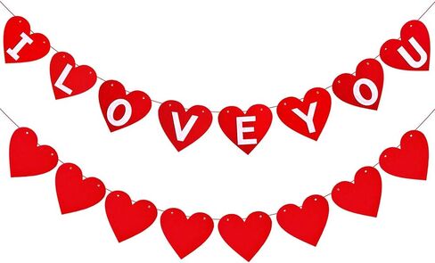 4 Pack Felt Red XOXO Garland Banners, Valentines Day Decorations,Felt Valentines Day XOXO Sign Banner for Valentines Day Anniversary Wedding Party Decorations Supplies in Kuwait