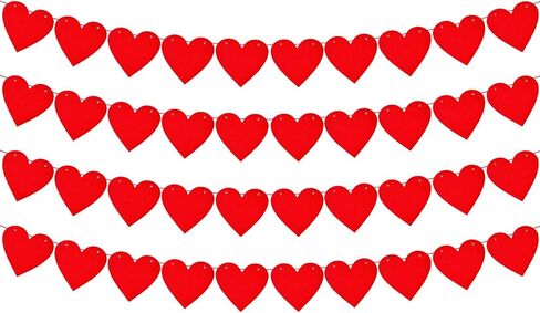4 Pack Felt Red XOXO Garland Banners, Valentines Day Decorations,Felt Valentines Day XOXO Sign Banner for Valentines Day Anniversary Wedding Party Decorations Supplies in Kuwait