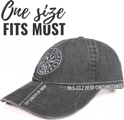 Viking Gifts for Men, Norse Mythology Viking Gifts, Embroidered Cap, Adjustable Hat Gifts Accessory for Birthday & Christmas Grey in Saudi Arabia