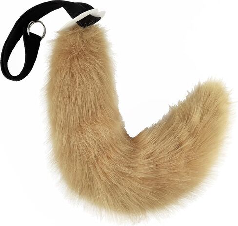 Furry Dog Ears Headband & Tail Costume - Faux Fur Therian Cosplay Accessories for Women Adults Halloween Party in Saudi Arabia