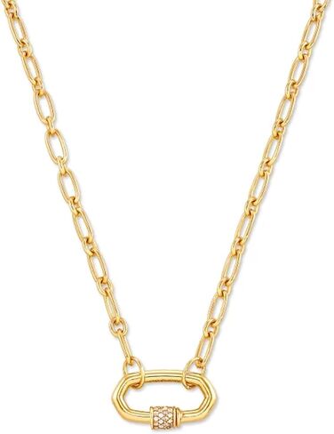 Kendra Scott Bristol Link Necklace, 18K Gold Vermeil, White Sapphire in Saudi Arabia