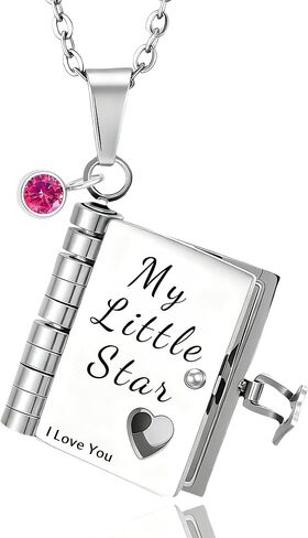To My Daughter Book Necklace My Incredible Daughter Book Necklace Openable 6 Pages of Engraved Information, Unique Daughters Gifts from Mom Mother Grandmother in Kuwait