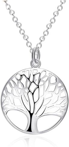 Tree of Life Pendant Necklace Family Tree Necklaces Jewelry for Women Mom Family Anniversary Birthday Gifts for Women in Saudi Arabia