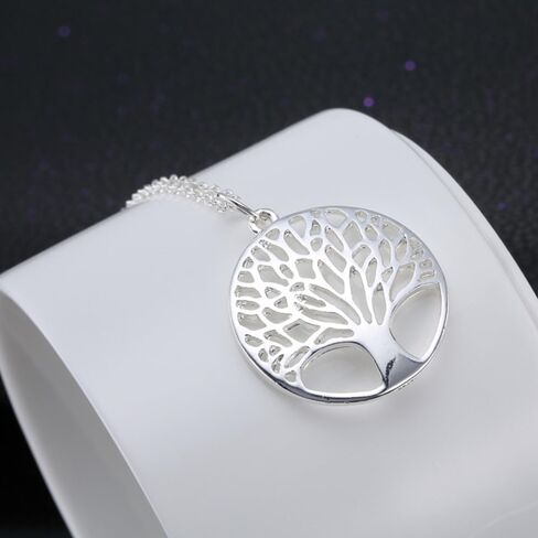 Tree of Life Pendant Necklace Family Tree Necklaces Jewelry for Women Mom Family Anniversary Birthday Gifts for Women in Saudi Arabia