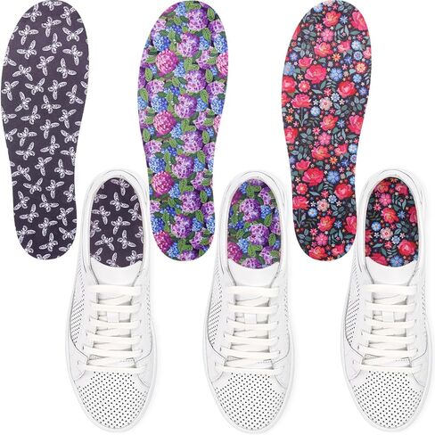 3 Pairs No Show Socks Sockless Shoe Liner Washable Barefoot Shoe Insoles No Slipping Inserts(Nice Style) in Saudi Arabia