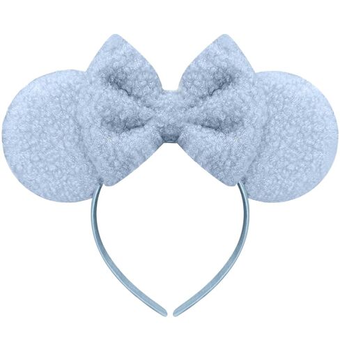 عصابة رأس Trnerm Khaki Mouse Ears للنساء، أربطة شعر لطيفة لعيد الميلاد من القطيفة الناعمة in Kuwait